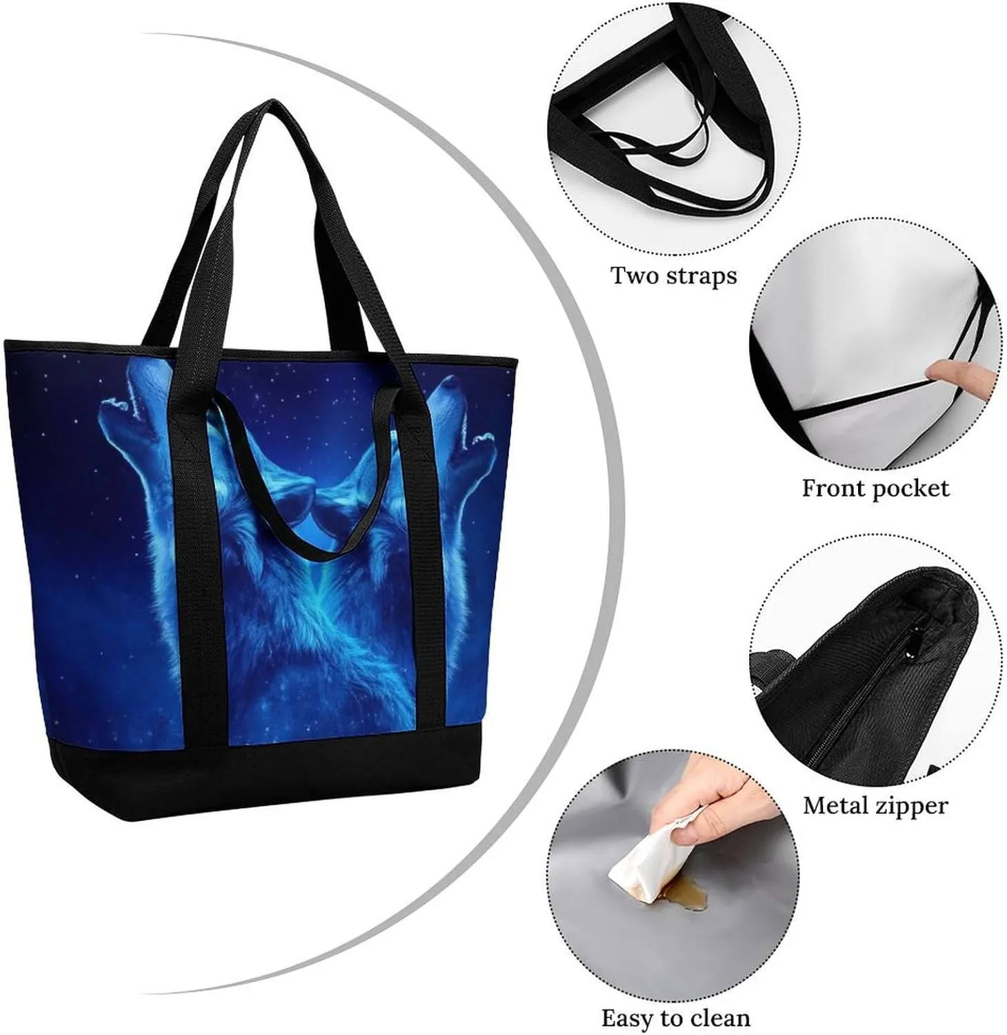 Trendy Commuter Tote Bag Large Insulated Shopping Bag For Travel