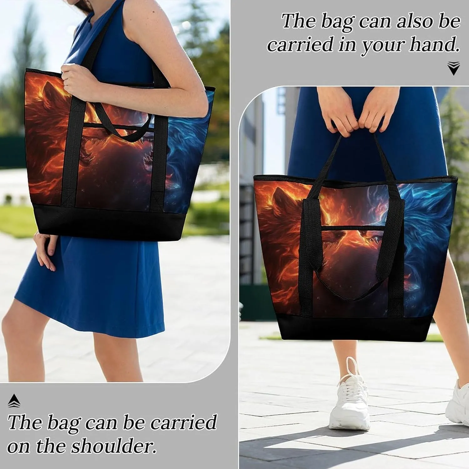 Trendy Commuter Tote Bag Large Insulated Shopping Bag For Travel