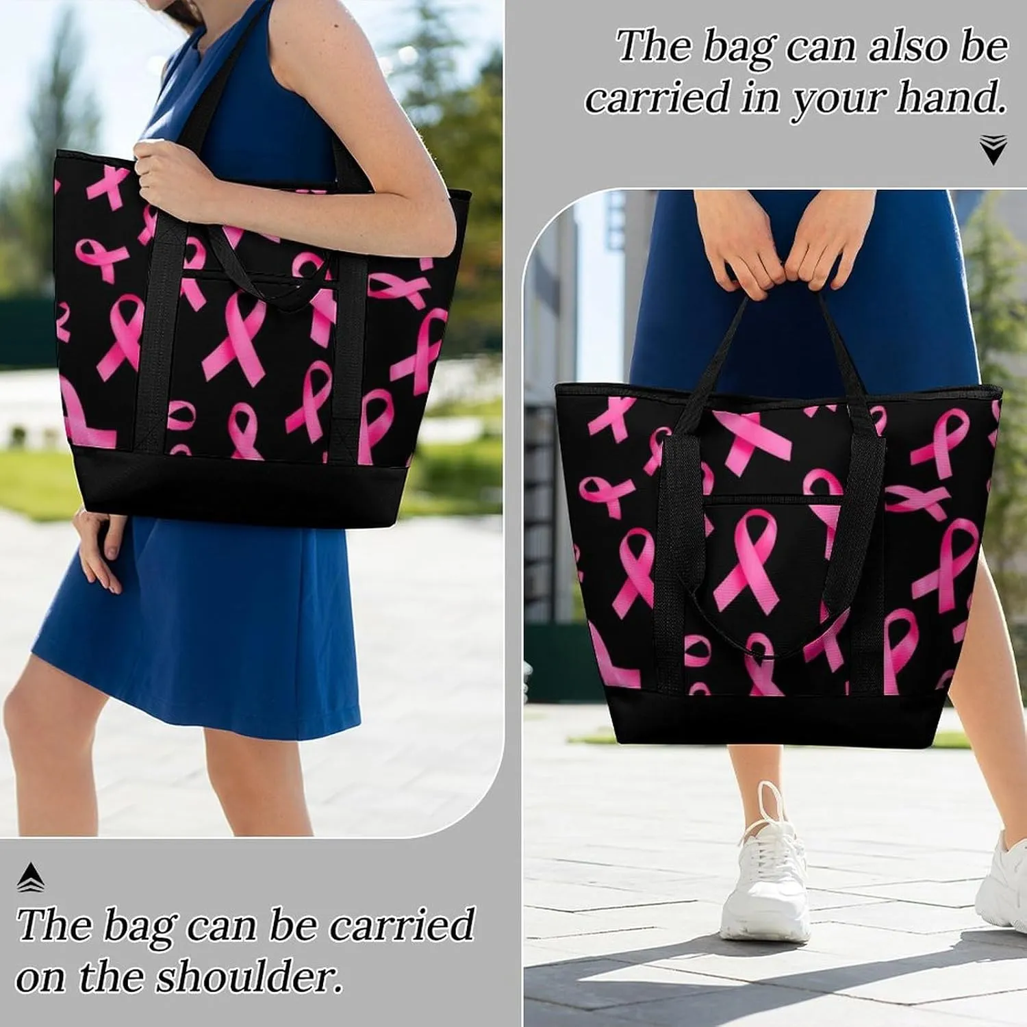 Trendy Commuter Tote Bag Large Insulated Shopping Bag For Travel