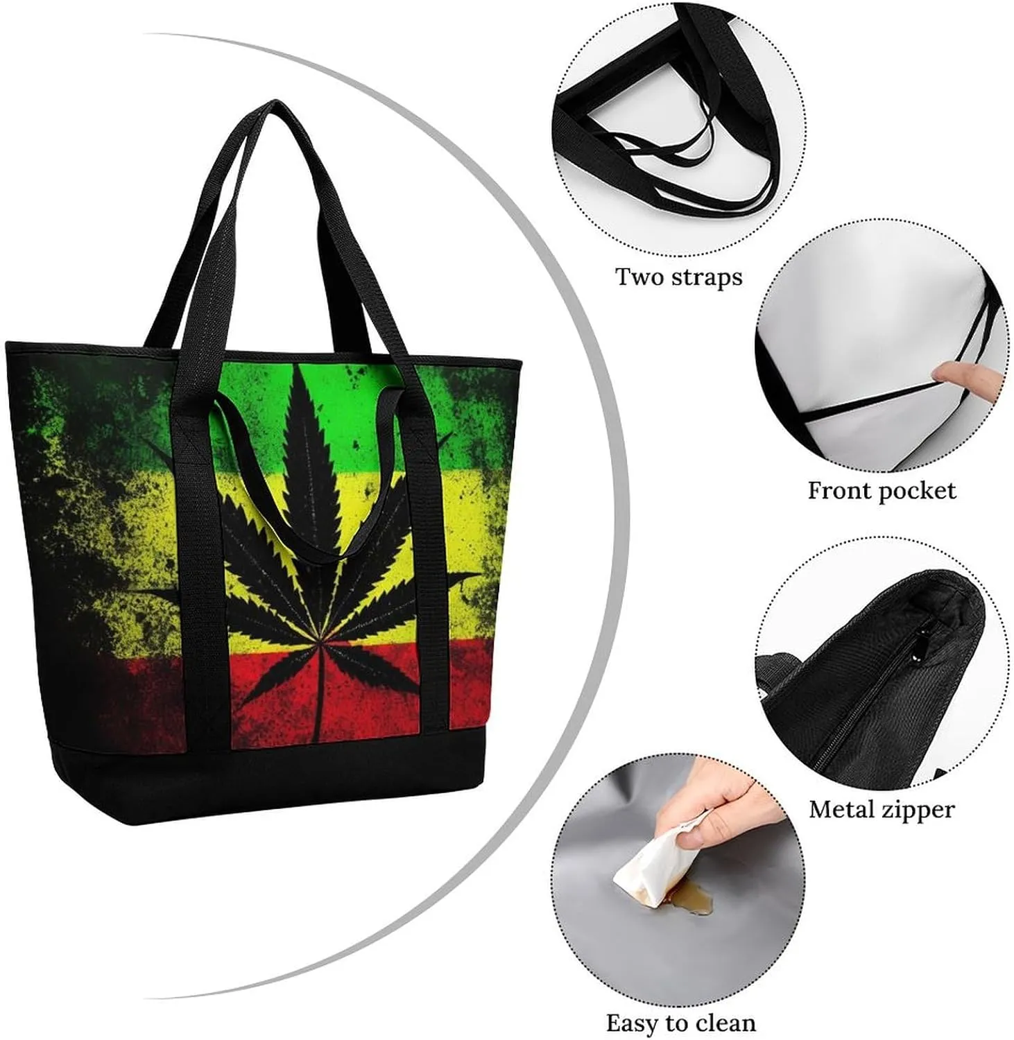 Trendy Commuter Tote Bag Large Insulated Shopping Bag For Travel