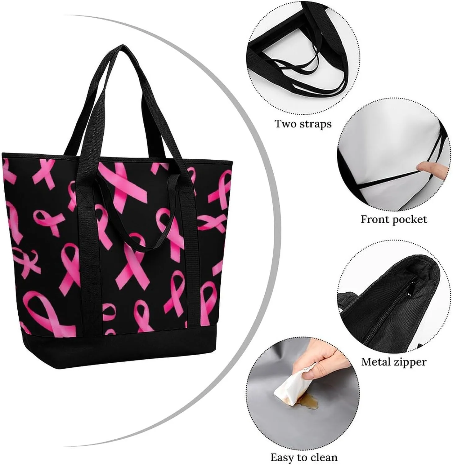 Trendy Commuter Tote Bag Large Insulated Shopping Bag For Travel