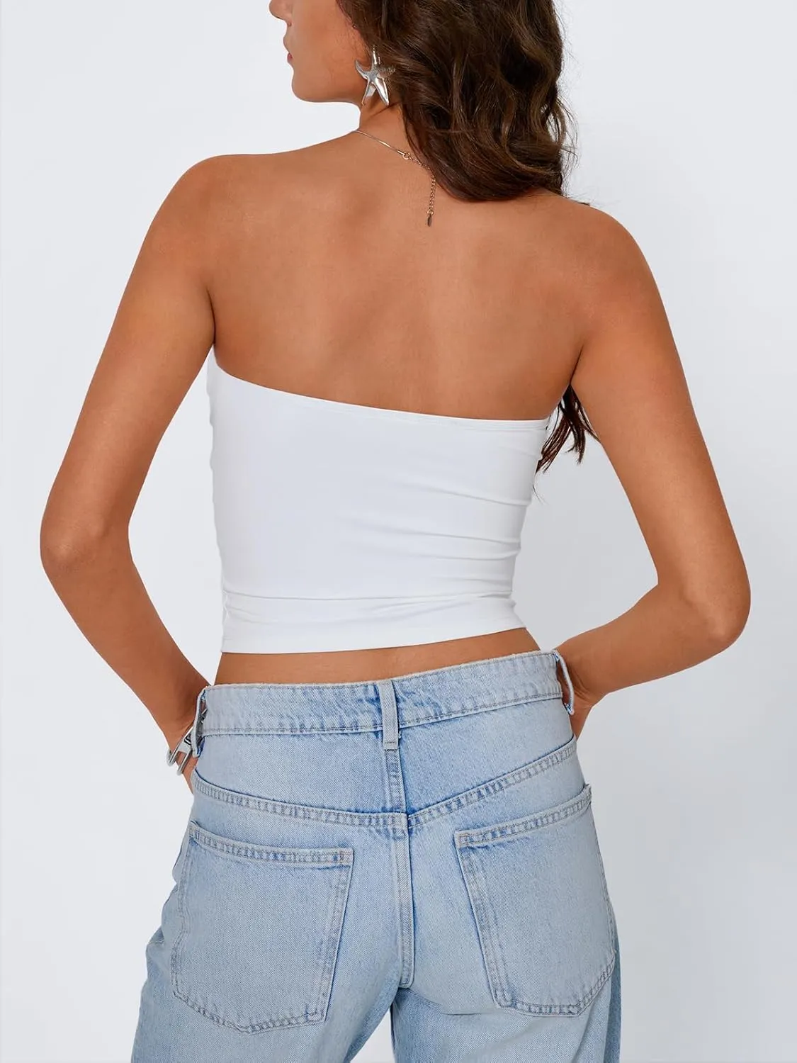 Trendy Queen Womens Tube Tops Going Out Summer Y2k Bandeau Trendy Crop Sleeveless Strapless Cute Teens 2025 Corset Floral