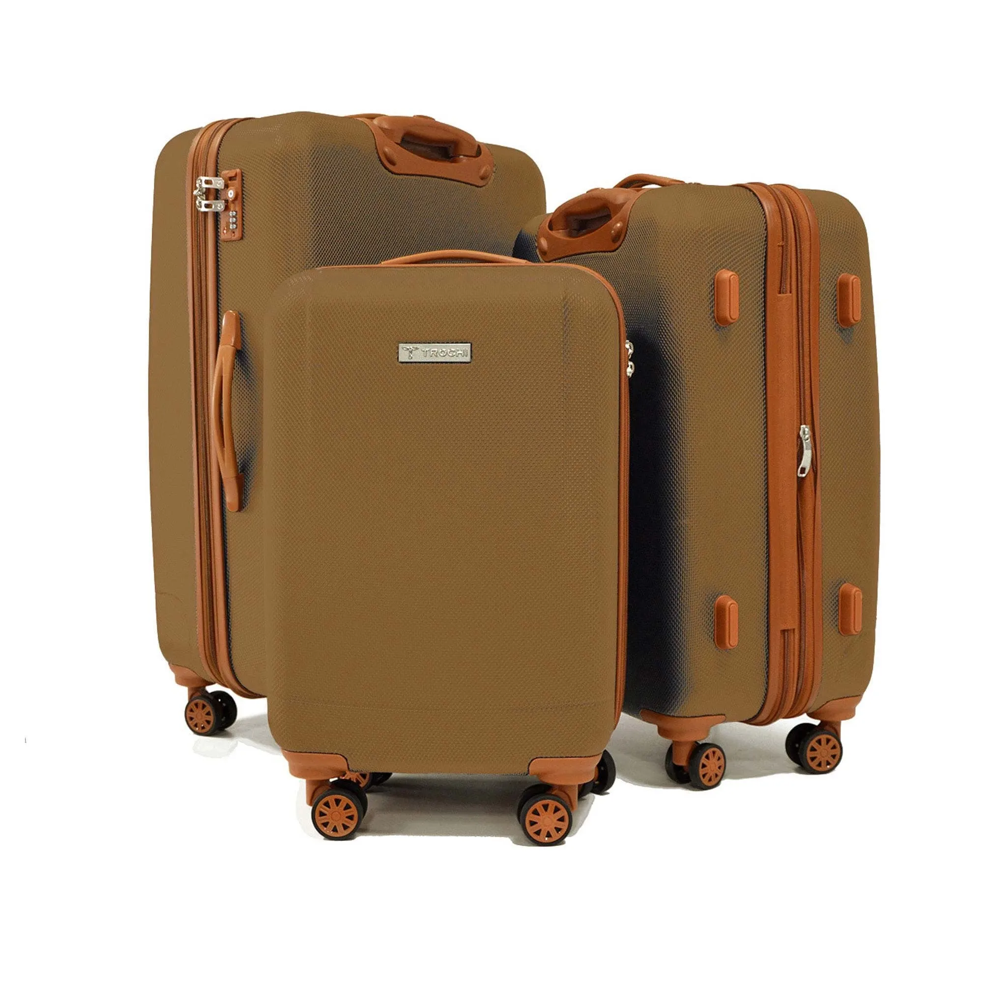 Trochi Lux-Tex expandable 3 Piece ABS spinner Luggage Set