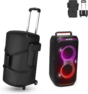 Trolley Bag for JBL Partybox Club 120 Portable Bluetooth Party Speaker, Travel Protective Carrying Case Compatible with PartyBox 110/ Club 120, with Telescoping Trolley (Black)