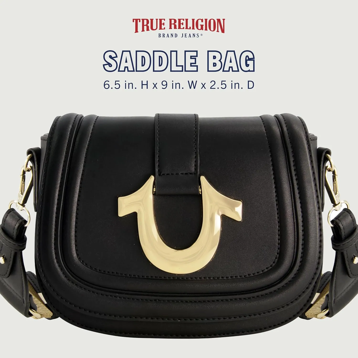 True Religion Saddle Bag, Women's Crossbody Purse with Adjustable Shoulder Strap