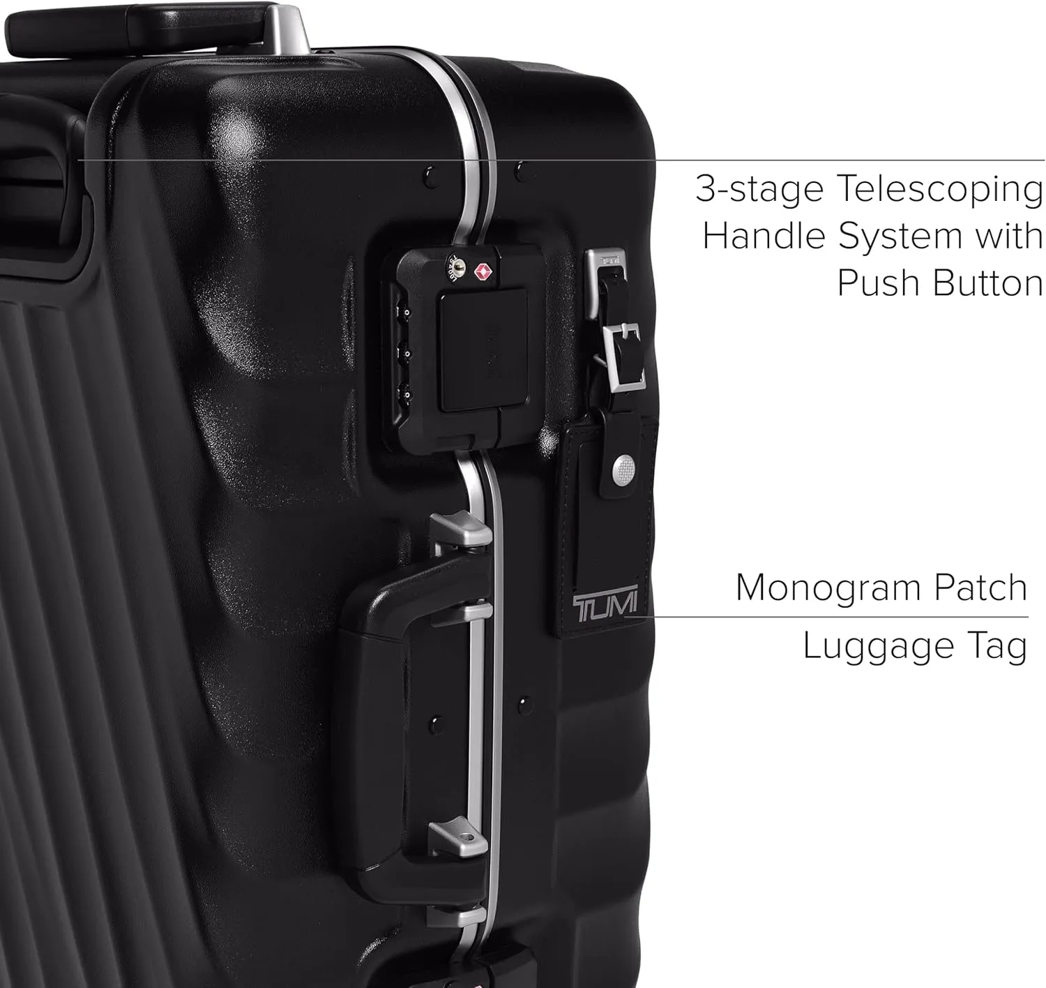 TUMI 19 Degree Frame International 4 Wheel Carry-On - Lightweight Suitcase - Hard Shell Luggage - 21.8" X 14.0" X 9.0" - Black Texture
