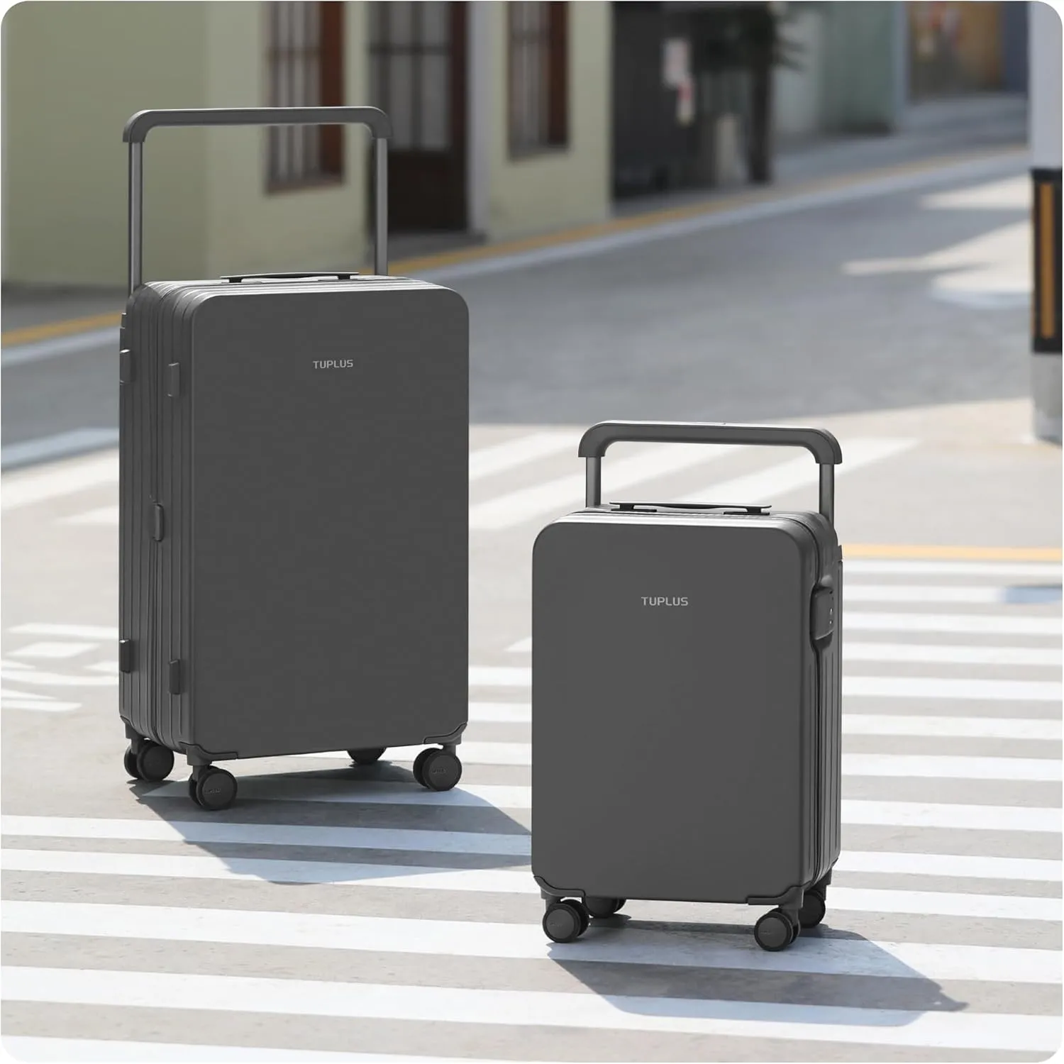TUPLUS Suitcase Lightweight Luggage Hard Shell Suitcase with 4 Spinner Wheels Hold Check in Travel Case, Impression Series