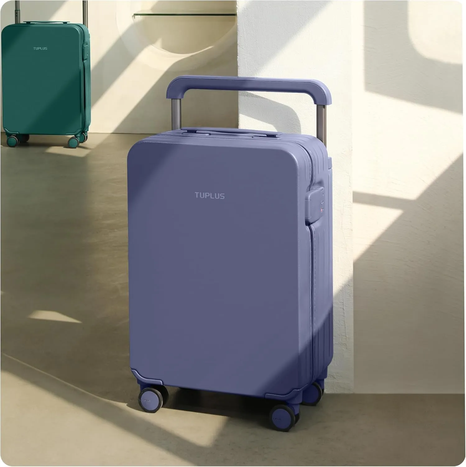 TUPLUS Suitcase Lightweight Luggage Hard Shell Suitcase with 4 Spinner Wheels Hold Check in Travel Case, Impression Series