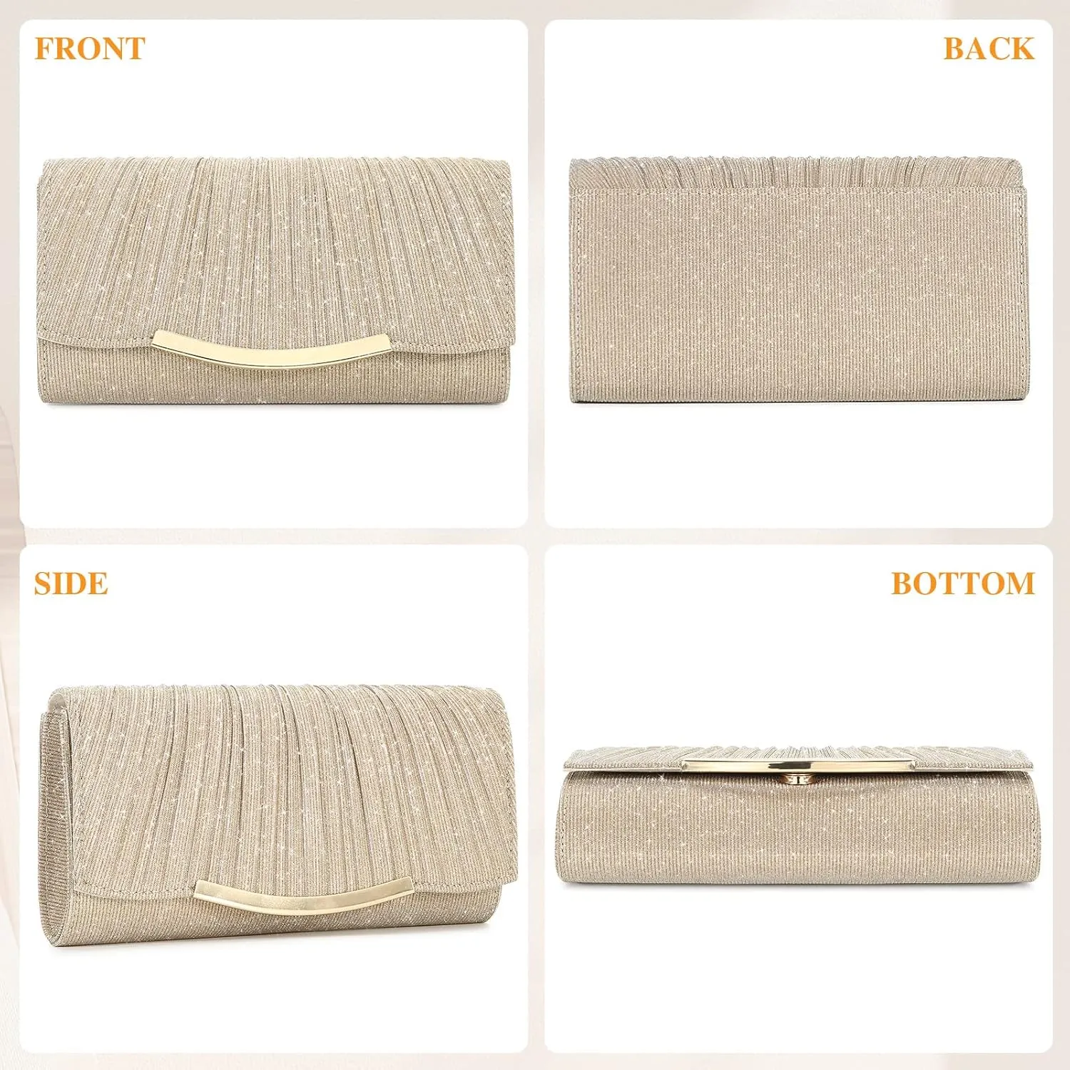 UBAYMAX Evening Bag Clutch Purses for Women Lady Girl Handbags Crossbody Bag Wedding Bag for Prom Party Wedding Engagement