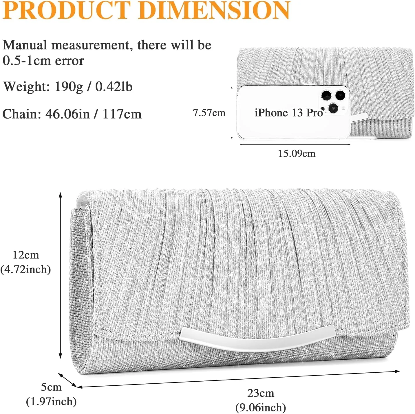 UBAYMAX Evening Bag Clutch Purses for Women Lady Girl Handbags Crossbody Bag Wedding Bag for Prom Party Wedding Engagement