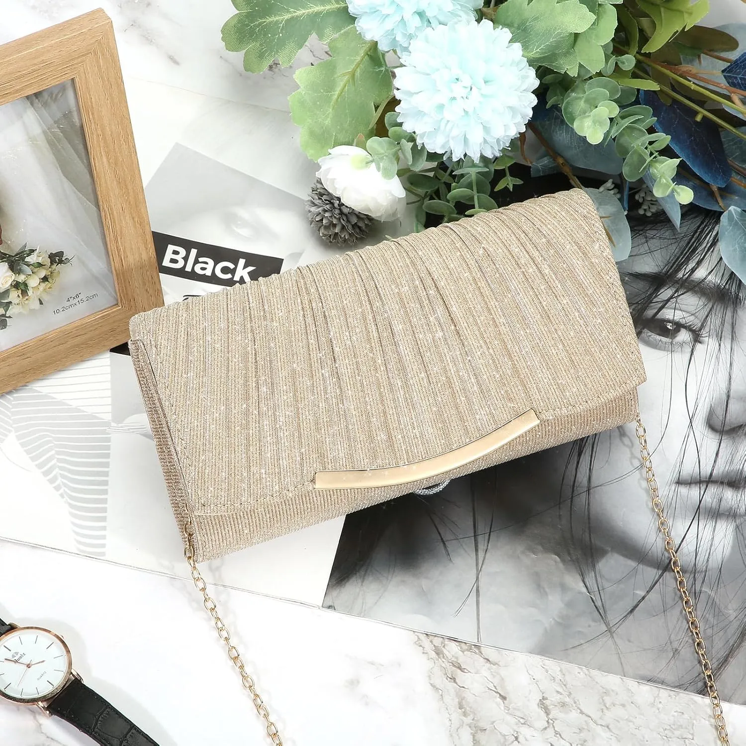 UBAYMAX Evening Bag Clutch Purses for Women Lady Girl Handbags Crossbody Bag Wedding Bag for Prom Party Wedding Engagement