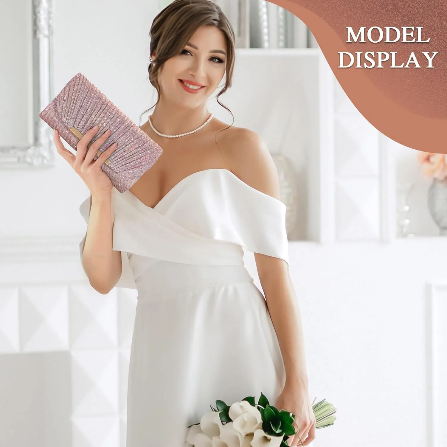 UBAYMAX Evening Bag Clutch Purses for Women Lady Girl Handbags Crossbody Bag Wedding Bag for Prom Party Wedding Engagement