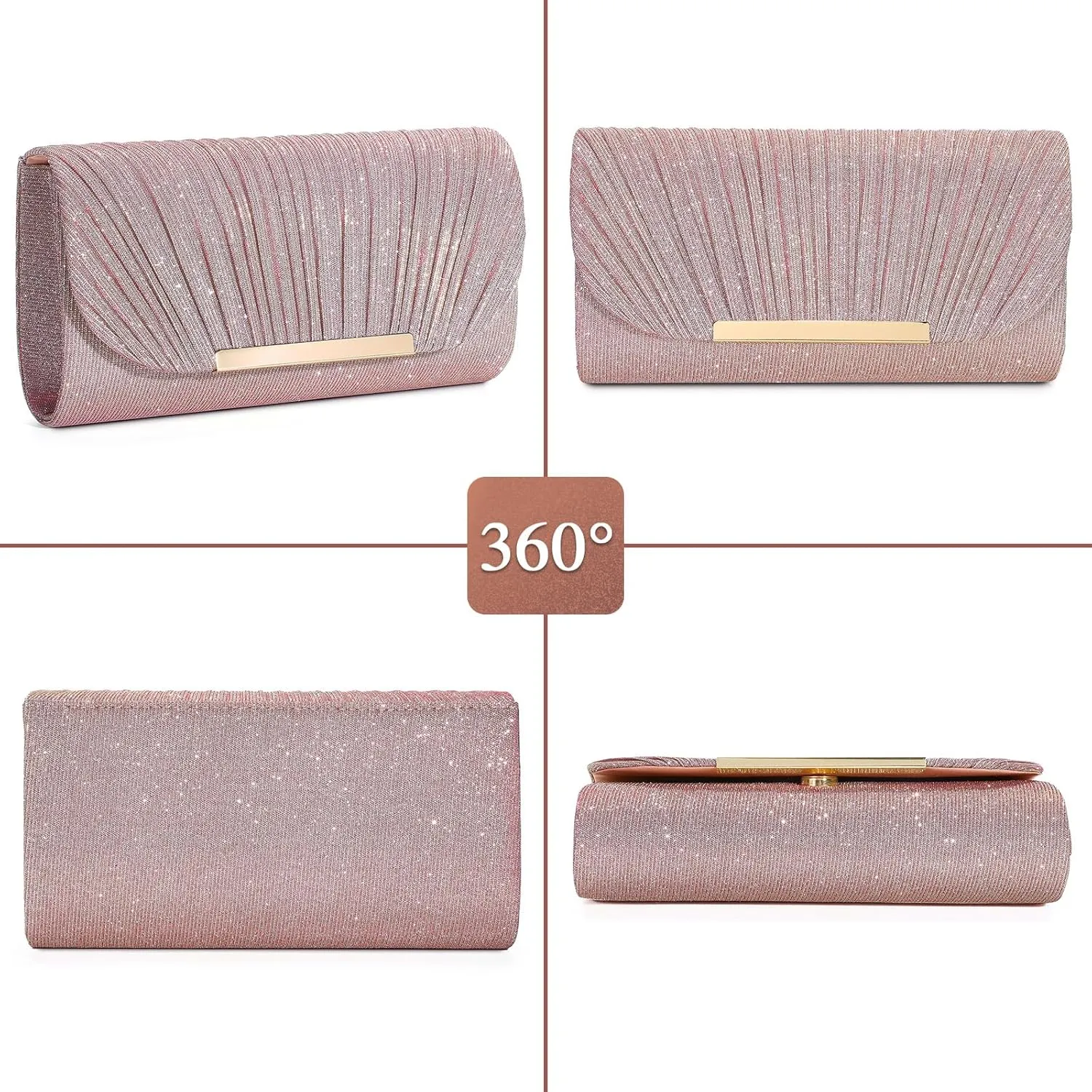 UBAYMAX Evening Bag Clutch Purses for Women Lady Girl Handbags Crossbody Bag Wedding Bag for Prom Party Wedding Engagement