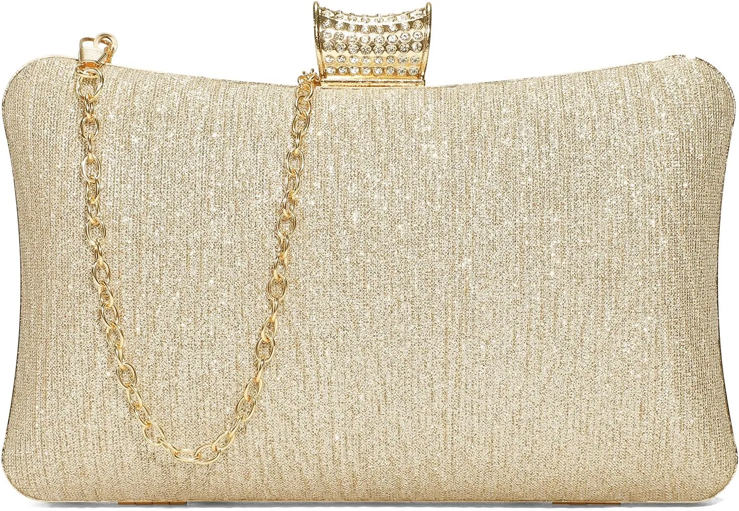 UBORSE Glitter Clutch Purse for Women,Sparkling Evening Bag with Detachable Chain,Formal Party Clutch Cocktail Prom Handbags