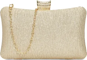 UBORSE Glitter Clutch Purse for Women,Sparkling Evening Bag with Detachable Chain,Formal Party Clutch Cocktail Prom Handbags