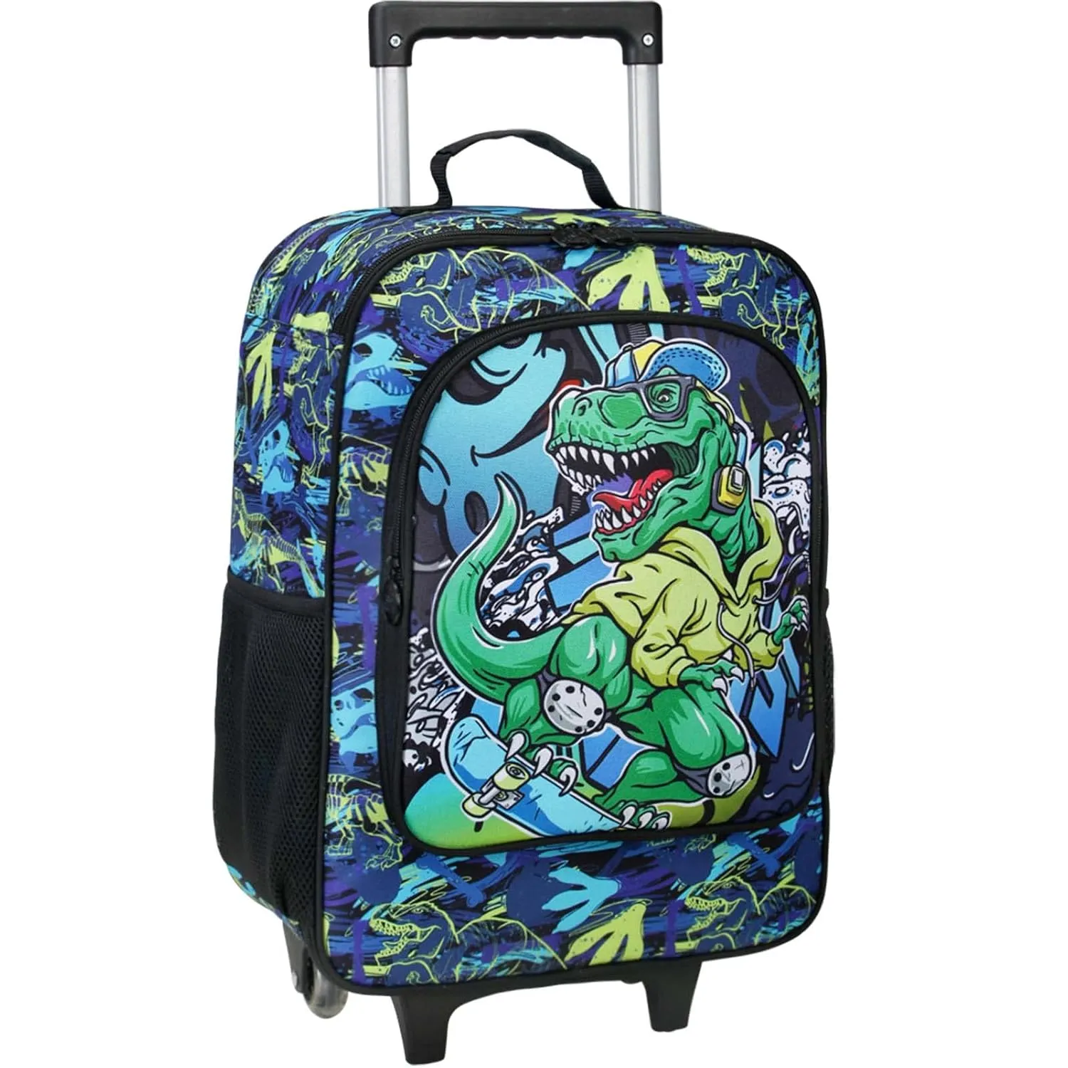 UFNDC Kids Luggage for Boys, Dinosuar Suitcase Rolling with Wheels，Travel Carry on for Children Toddler elementary