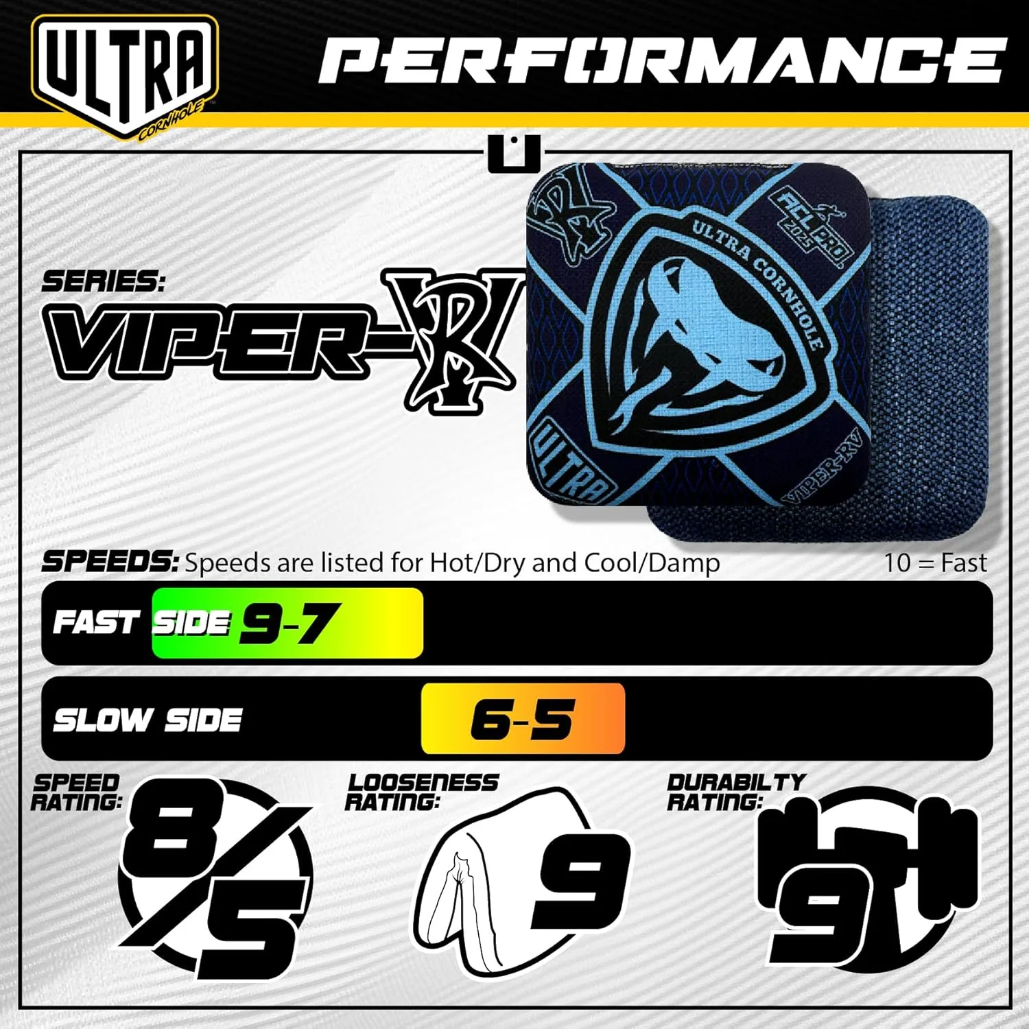 Ultra Cornhole Bags Viper-RV Cornhole Bag Set - ACL Approved