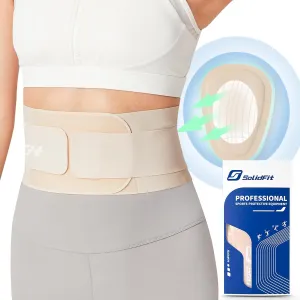 Ultra Thin Back Brace for Lower Back Pain Women, Lightweight Lower Back Support Brace for Sciatica, Scoliosis, Herniated Disc, Breathable Back Braces for Home, Work, Work Out (Beige, Small)