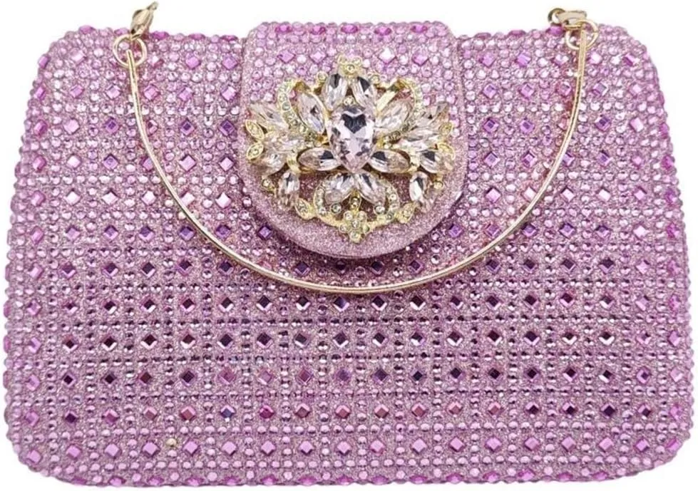 UMREN Sparkly Rhinestone Evening Clutch Purses for Women Crystal Clutch Diamond Handbag Wedding Party Shoulder Crossbody Bag