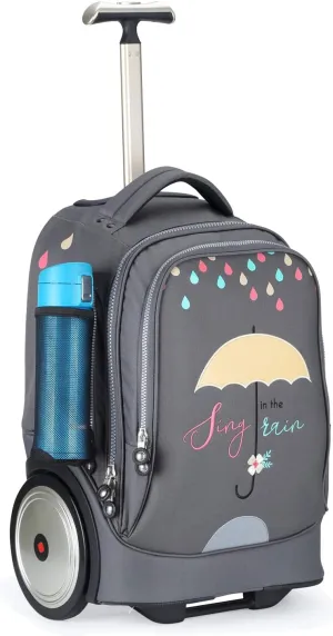 UNIKER Rolling Laptop Bag for 14 Inch Laptop,Roller Bag,Backpack with Wheels,20 Inch Wheeled Computer Bag (Colorful Rain)