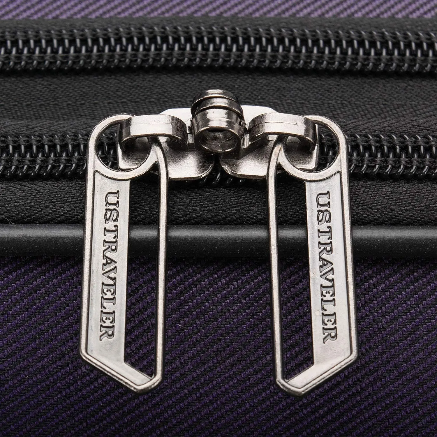 U.S. Traveler Aviron Bay Expandable Softside Spinner Wheels, Purple, 3 Piece Luggage