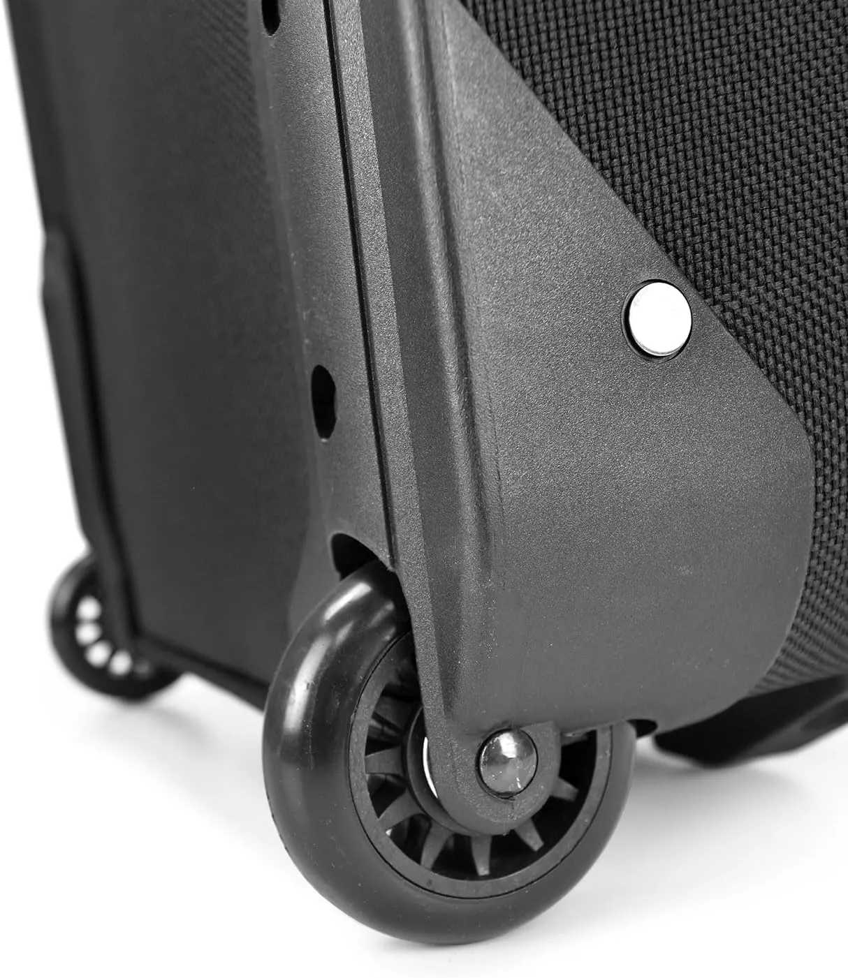 U.S. Traveler Lightweight Rolling 20" Carry On Luggage Softside Suitcase, Black, 2 Wheel-1 Piece