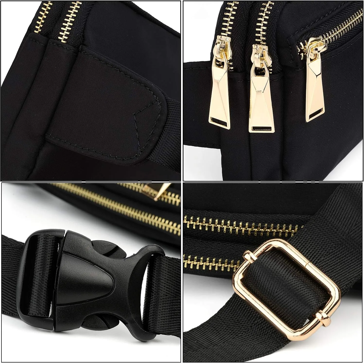 UTO Fanny Pack for Women Crossbody Trendy Fashion Belt Purse Chest Waist Hip Bumbag for Outdoor Shopping Travel Hiking