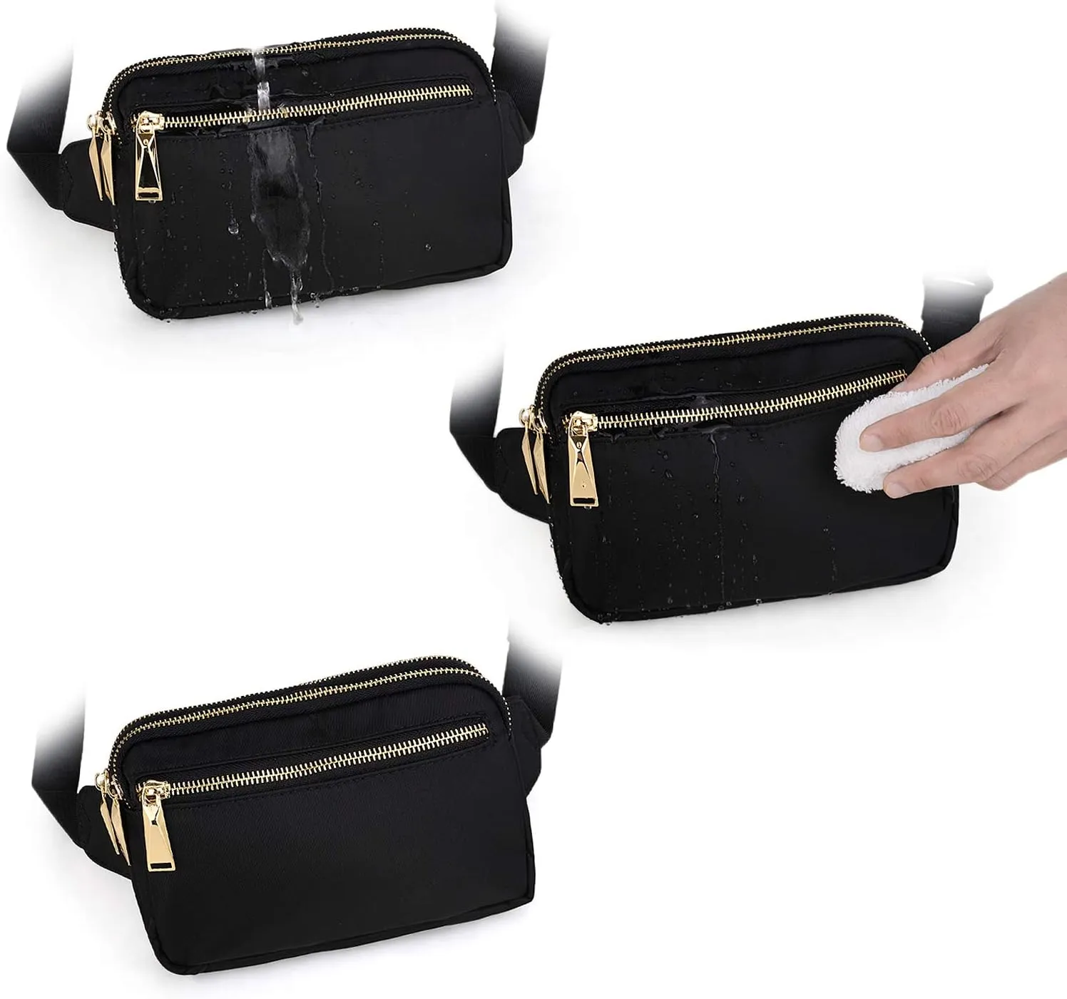 UTO Fanny Pack for Women Crossbody Trendy Fashion Belt Purse Chest Waist Hip Bumbag for Outdoor Shopping Travel Hiking