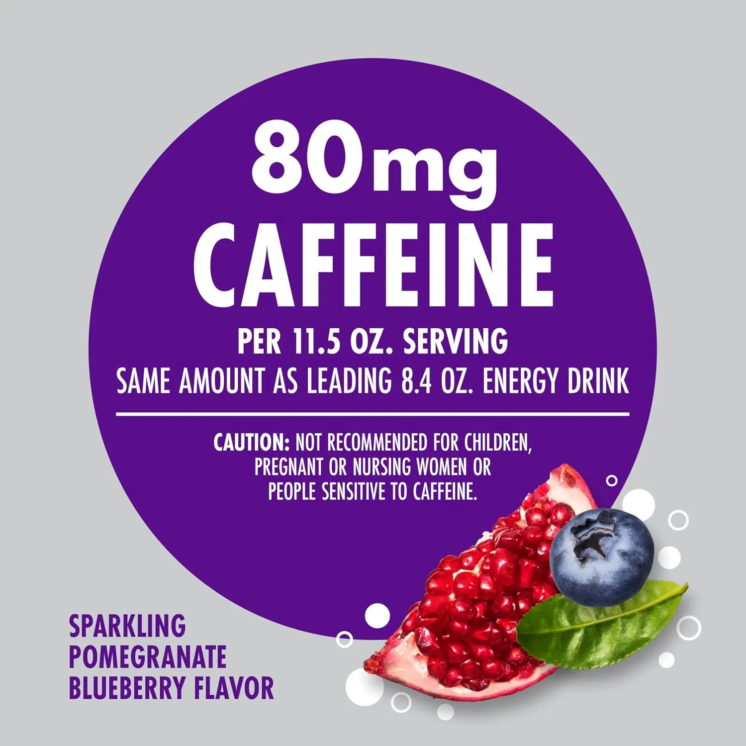 V8  Energy Sparkling Pomegranate Blueberry Juice Energy Drink, 11.5 fl oz Can (12 Pack)