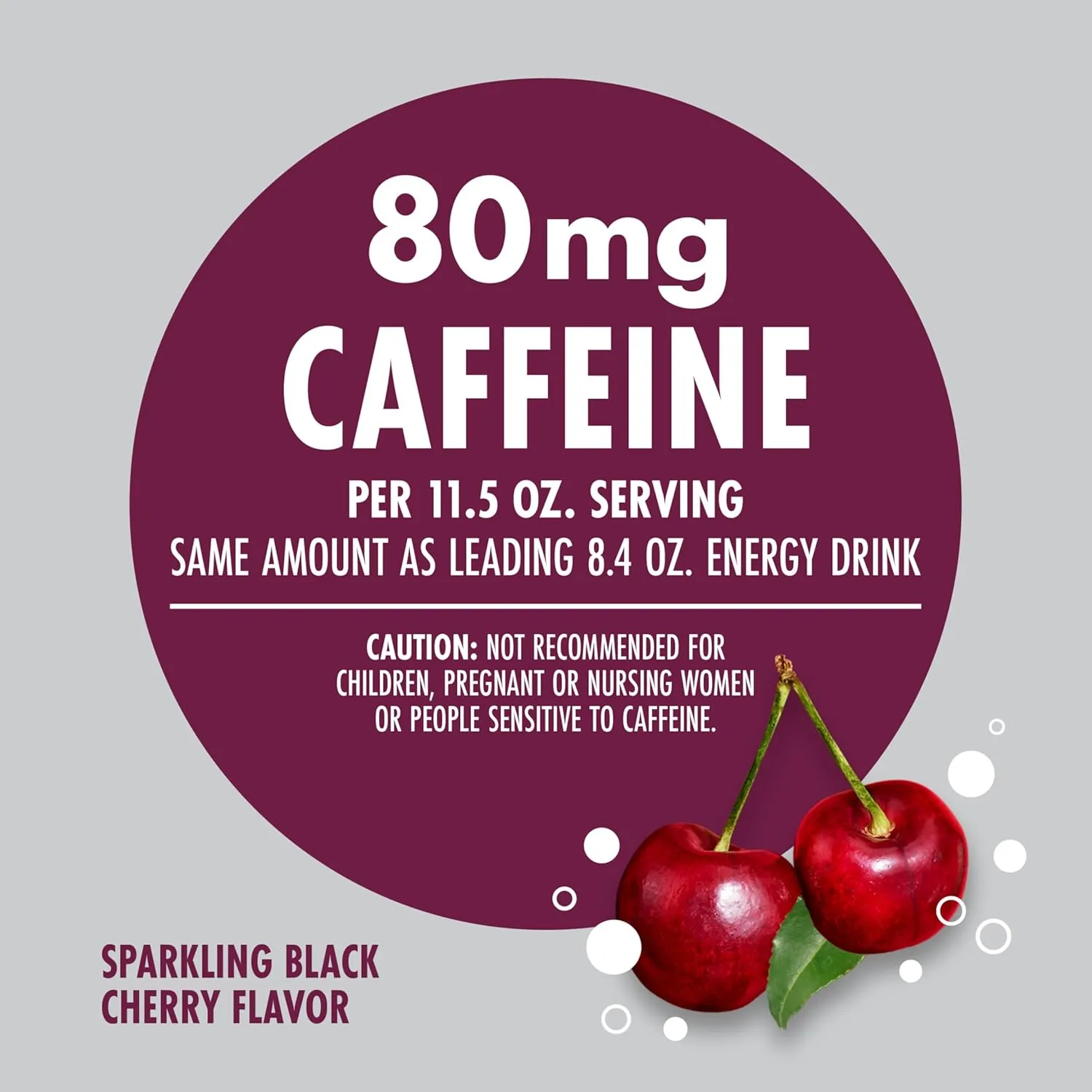V8 SPARKLING  ENERGY Black Cherry Energy Drink, 11.5 fl oz Can (Pack of 8)