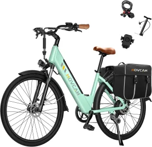 V80 Electric Bike, 1000W Motor 28MPH Ebike, 48V 13Ah Removeable Battery, 26'' City Cruiser Adult Electric Bicycles up to 70 Miles, 7-Speed Dual Disc Brake, Mountain E Bike for Commuting