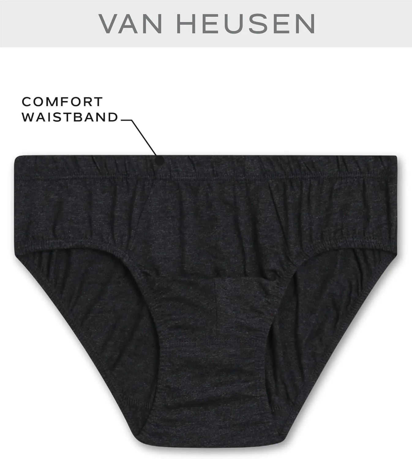 Van Heusen Low Rise Mens Briefs -5 Pack Tag Free Soft Cotton Stretch Underwear with Supportive Contour Pouch