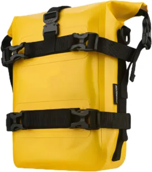 Vechkom Motorcycle Saddlebags 100% Waterproof Travel Luggage - 8L Crash Bar Bag with Adjustable Straps Shoulder Strap Universal Backpack Luggage for ADV Touring Off-Road Riding (Yellow 1 PC)