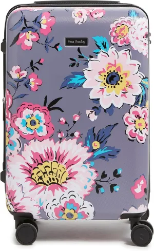 Vera Bradley Hardside Rolling Suitcase Luggage, Parisian Bouquet Dark Gray