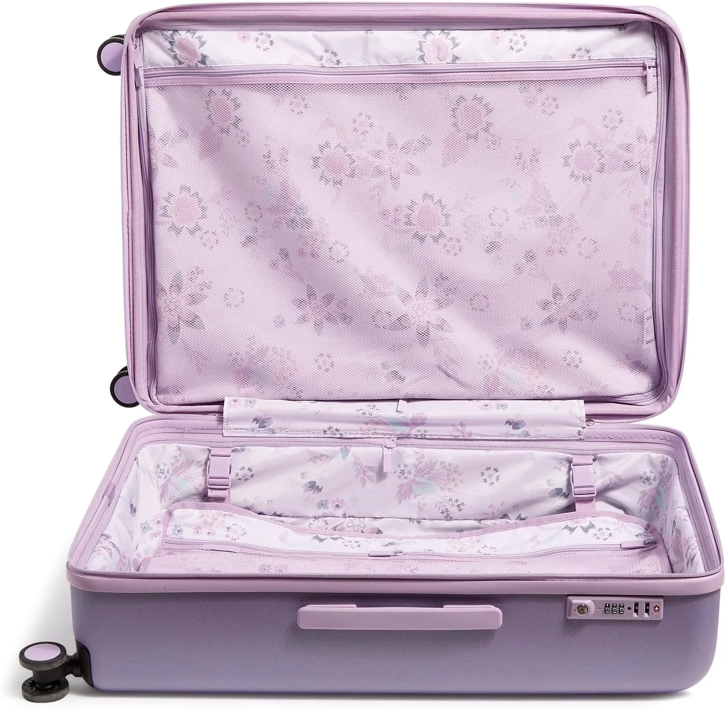 Vera Bradley Women's Hardside Rolling Suitcase Luggage, Purple Shimmer, 29" Check In