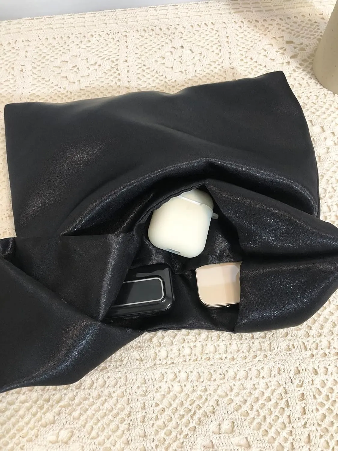 Verdusa Women's Satin Evening Bag Clutch Handbag Mini Purse Small Tote