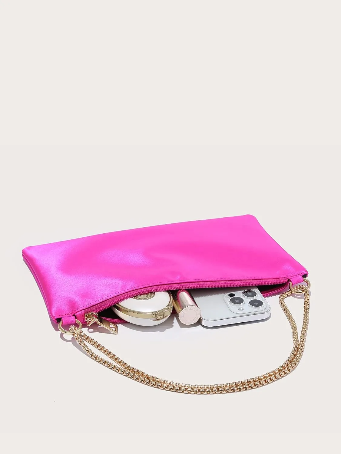 Verdusa Women's Satin Evening Handbag Shoulder Bag Purse