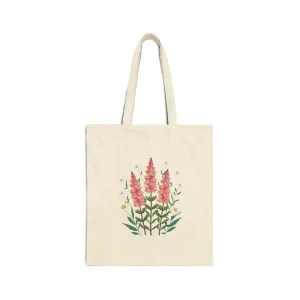 Vibrant White Flowers Tote Bag on Sturdy Canvas