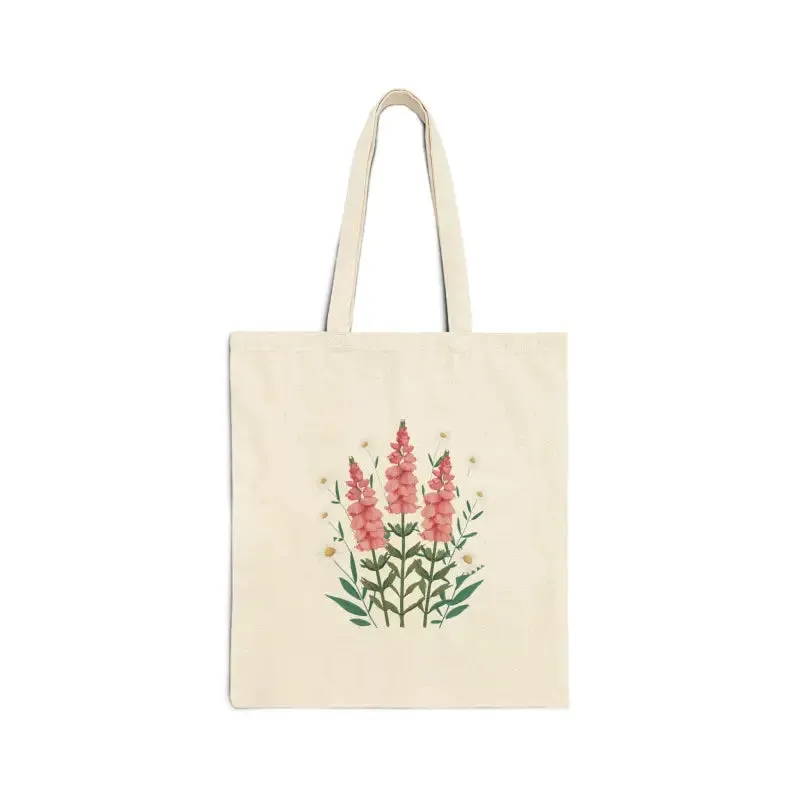 Vibrant White Flowers Tote Bag on Sturdy Canvas