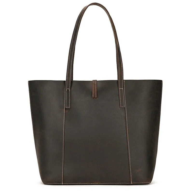 Vintage Embossed Leather Handbag – Women’s Shoulder Tote