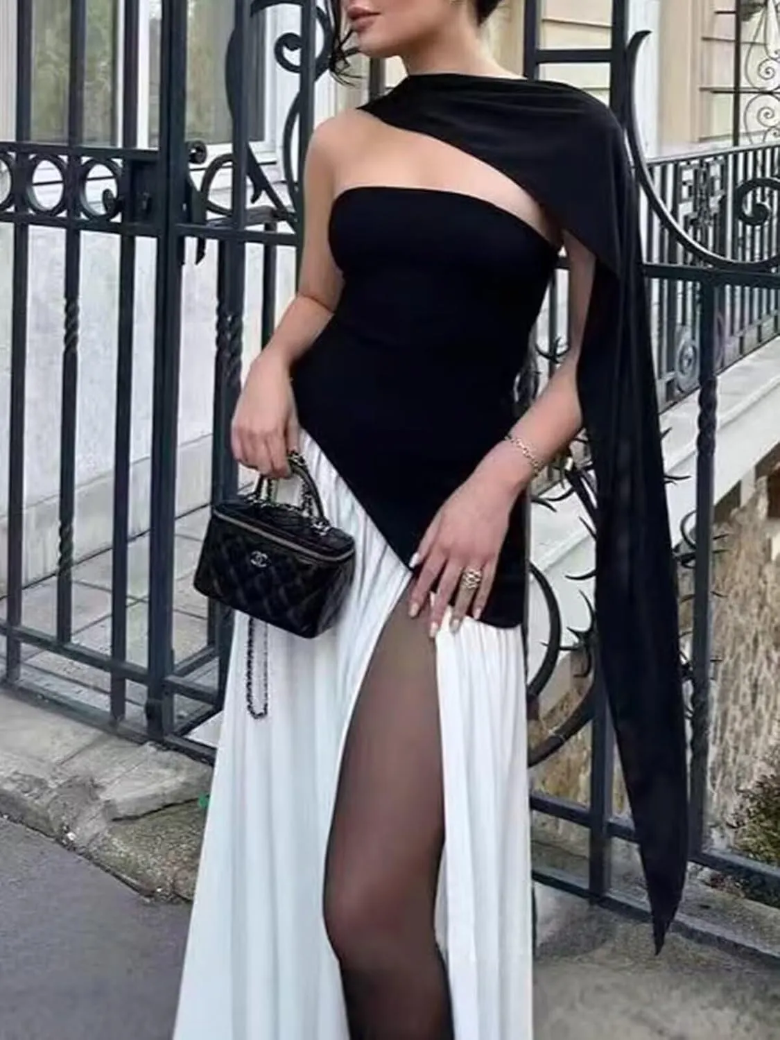 Vintage Scarf Bridesmaid Dresses for Women 2025 Satin Long Strapless Drop Waist Maxi Prom Dress RO308