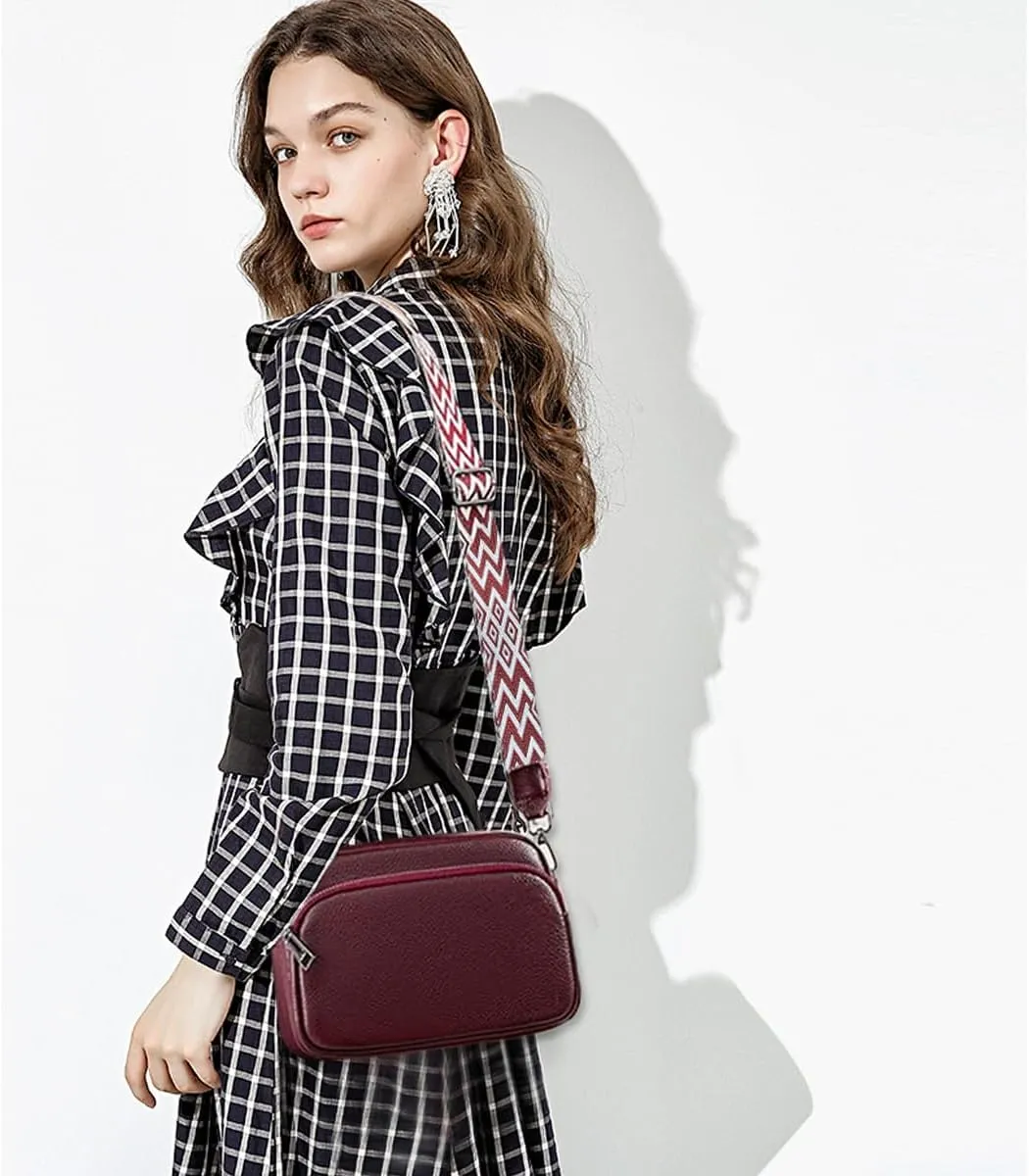 VODIU Crossbody Bags for Women Purses Handbags Leather Shoulder Bag with Guitar Strap Cross Body Bag for Woman Trendy Purse