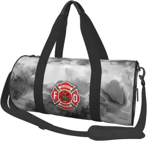 Volunteer Firefighter Travel Luggage Duffel Bag Sports Rolling Foldable Duffel Bag
