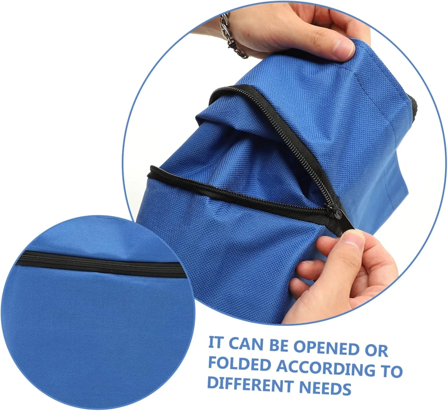VOSAREA Storage Bag with Wheels Large Travel Tote Bag Folding Grocery Bag Fold up Carts with Wheels Foldable