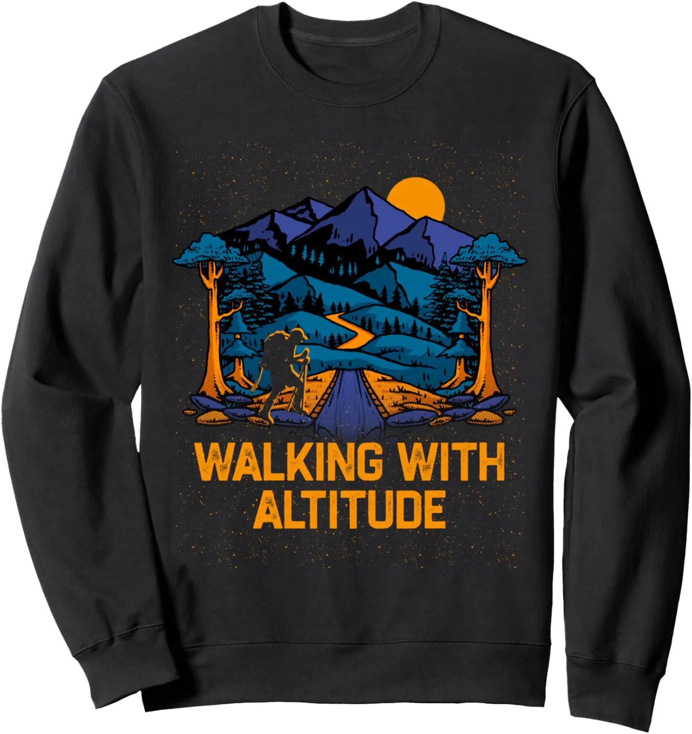 Walking with Altitude Camping Mountain Camper Summit Hiking Sweatshirt