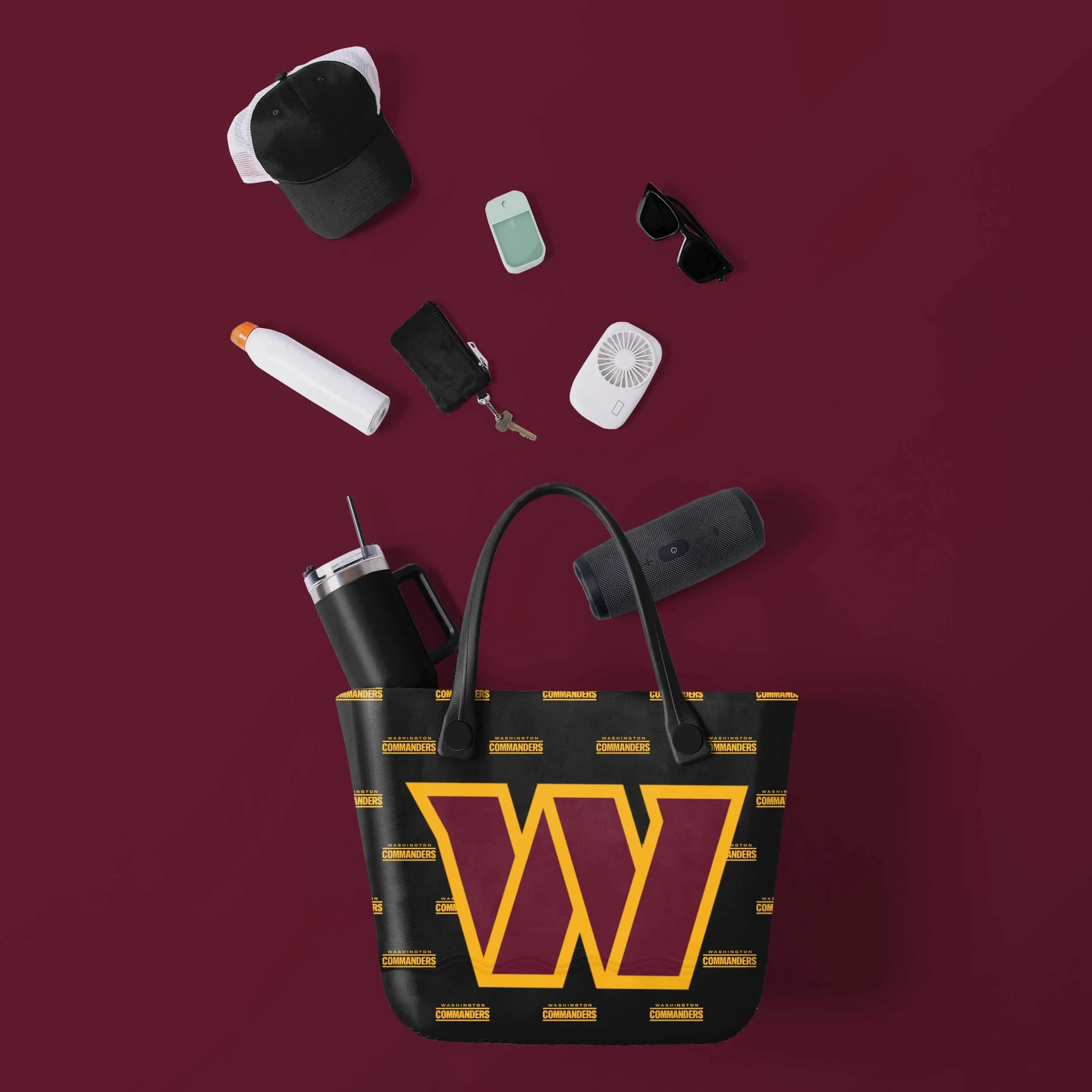 Washington Commanders Big Logo Mini Print Tailgate Tote Bag