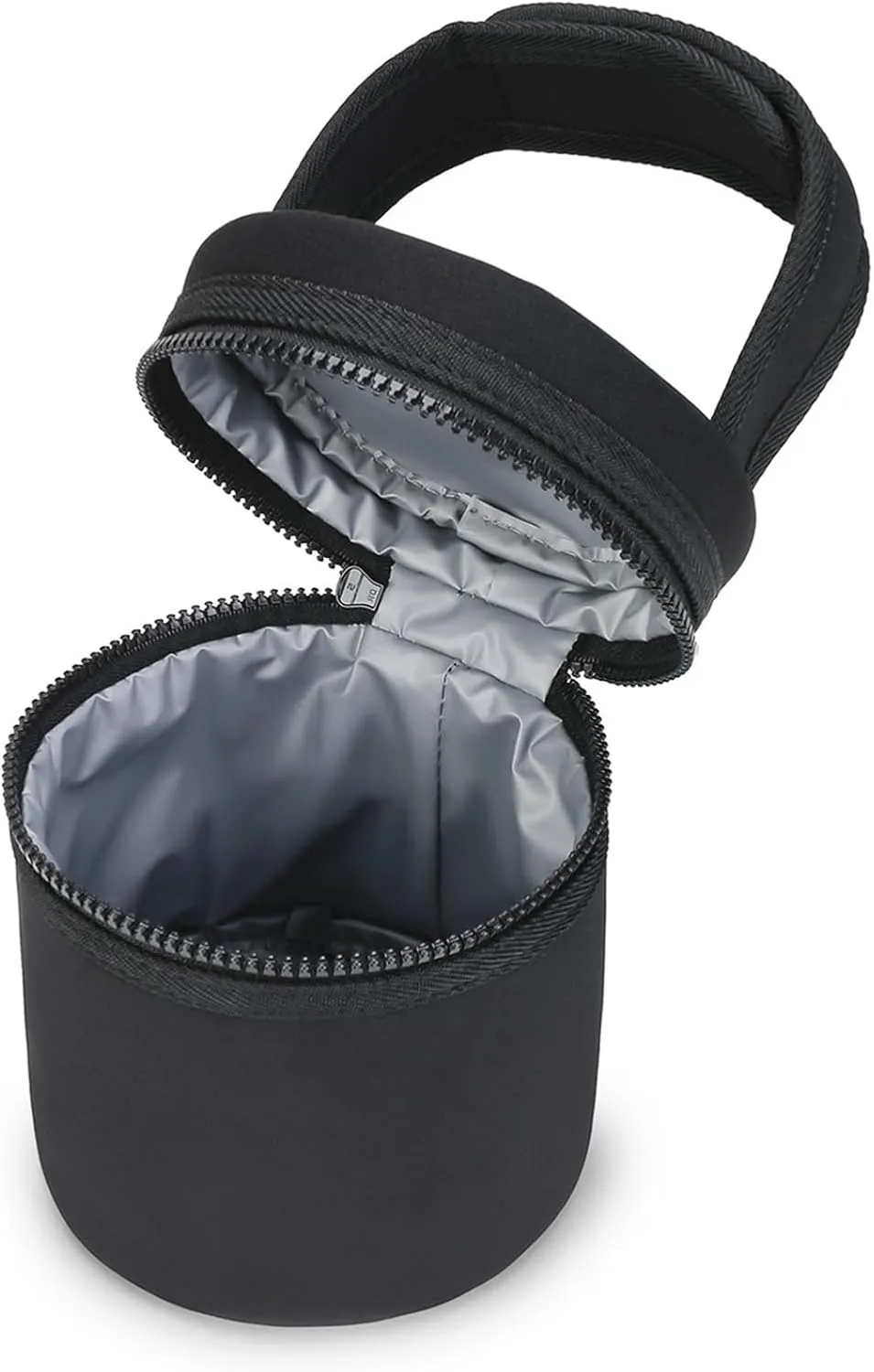 Waterproof Insulated Bottle Storage Bag Thermal Bottle Holder Bag Easy Carry for Travel & Outdoor Activities, black, 12.5*15.5cm