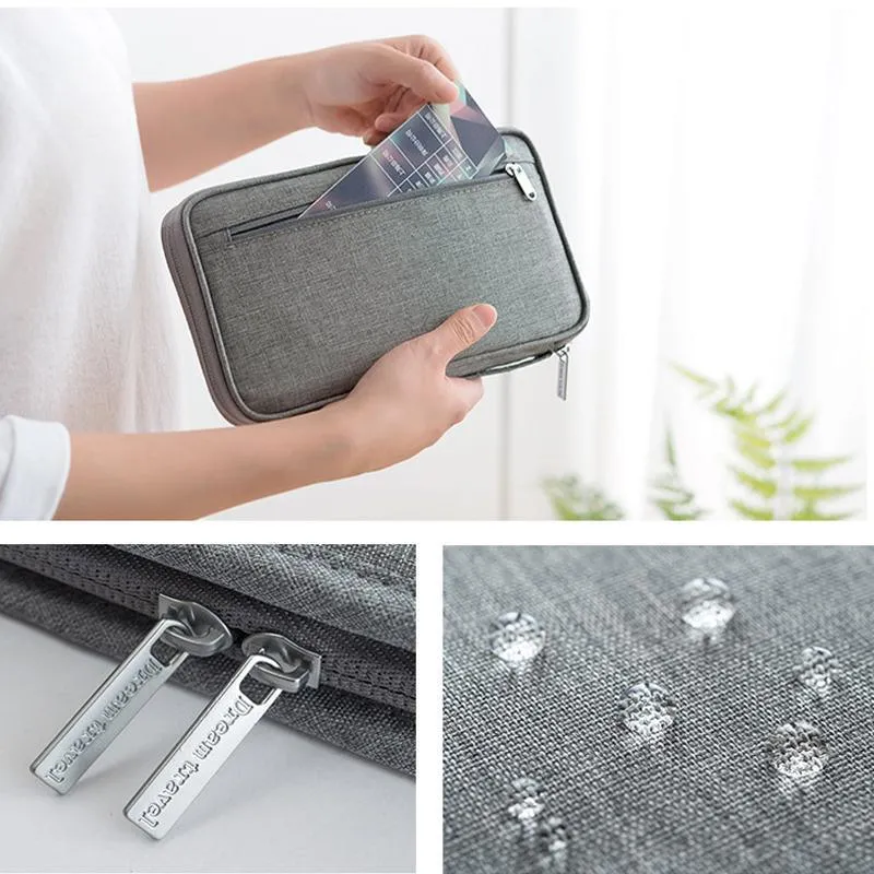 Waterproof Passport Holder Travel Document Wallet RFID Bag Family Case Organizer S