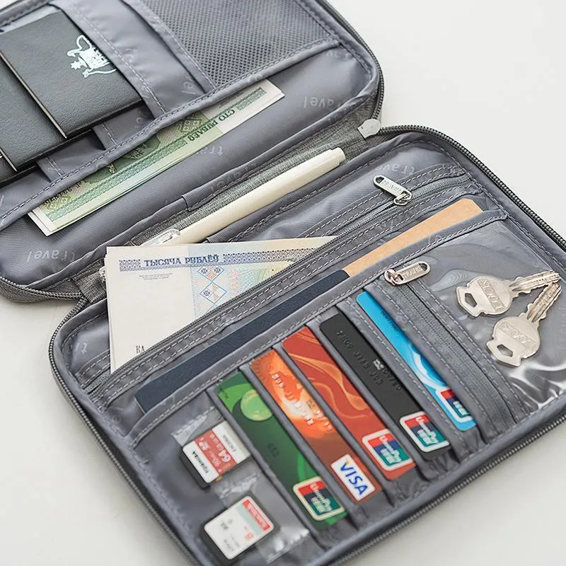 Waterproof Passport Holder Travel Document Wallet RFID Bag Family Case Organizer S