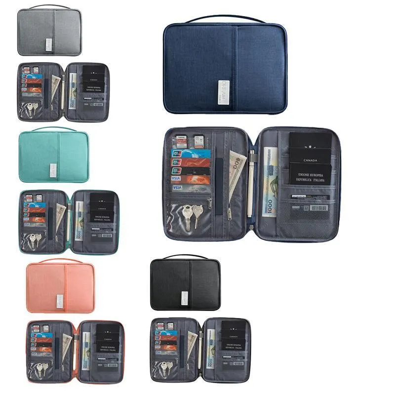 Waterproof Passport Holder Travel Document Wallet RFID Bag Family Case Organizer S